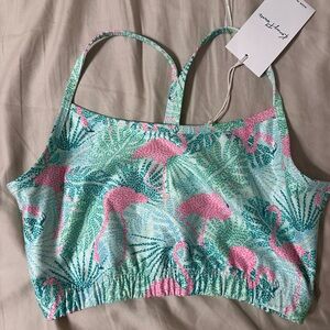NWT Kenny Flowers Flamingo Sports Bra Large
